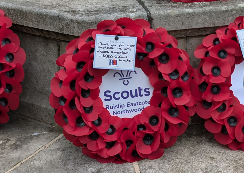 Ruislip Eastcote Northwood wreath at the Ruislip War Memorial