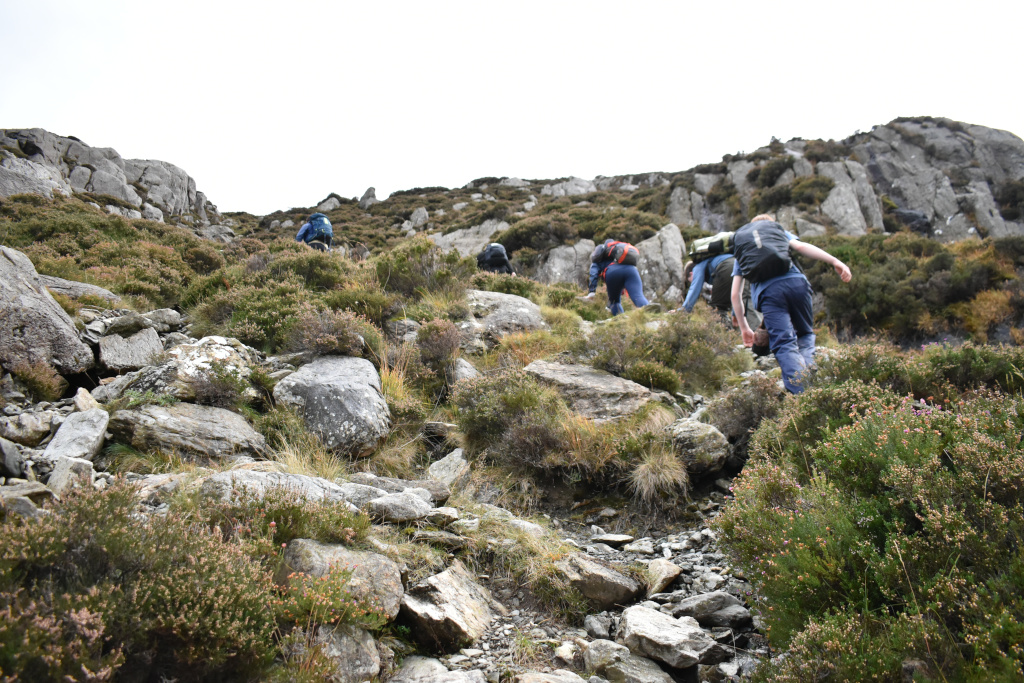 Photo of 2nd/9th Ruislip Scouts walking in Rhiwiau Caws